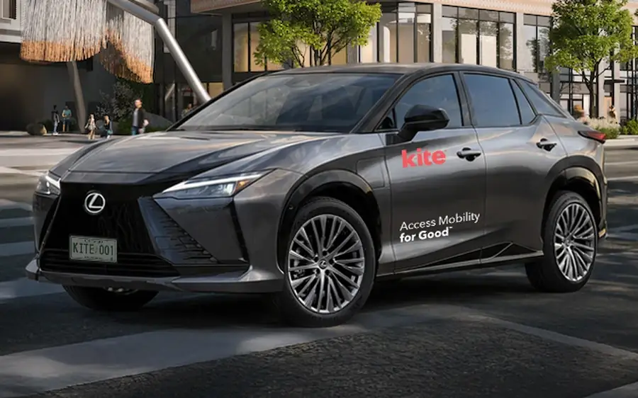 The Kite Lexus RZ 450e electric SUV, the car available at Gallery Square